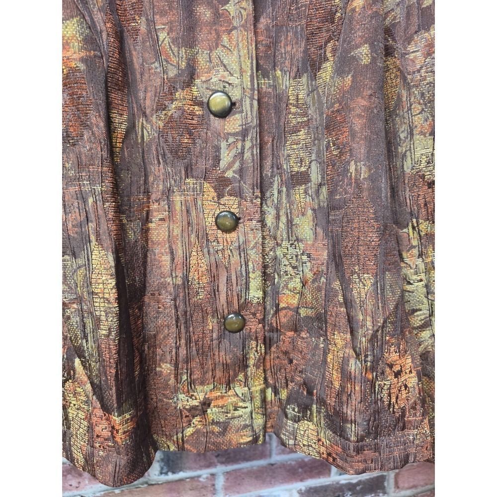 Women's COLDWATER CREEK Abstract Print Lined Jacket Size 16 - Picture 6 of 8